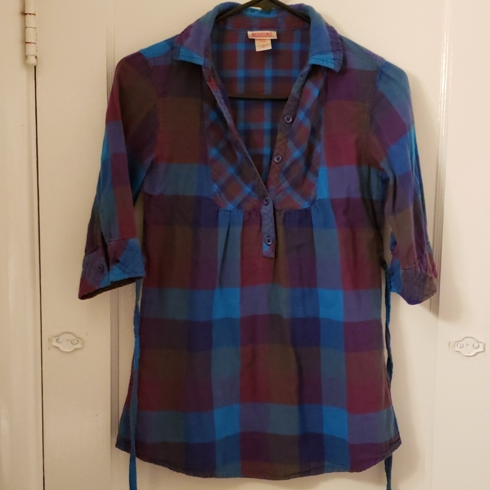 1/3 sleeve flannel